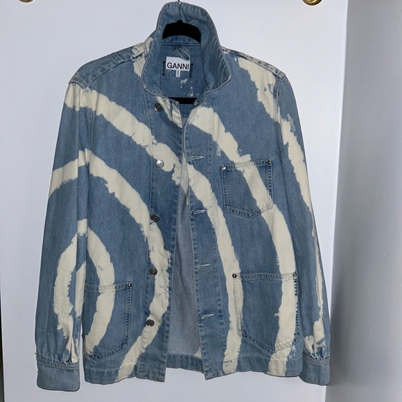 Super rare GANNI partially bleached denim shirt/jacket - Picture 4 of 8